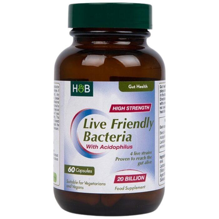 Live Friendly Bacteria with Acidophilus |  High Strength 20 Billion - Image 1