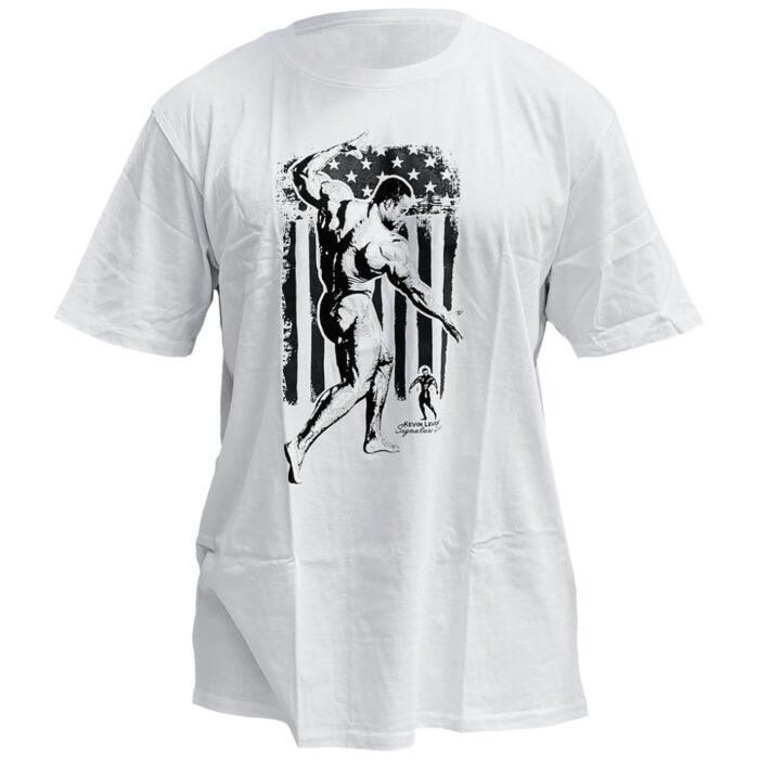 Kevin Levrone T-Shirt | USA Flag - White - Image 1