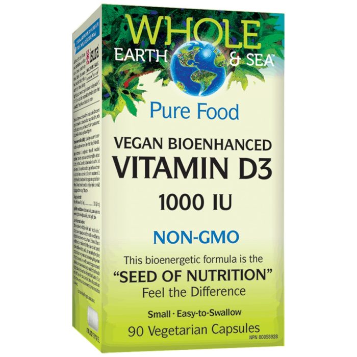 Whole Earth & Sea® Vitamin D3 1000 IU | Vegan Bioenhanced - Image 1