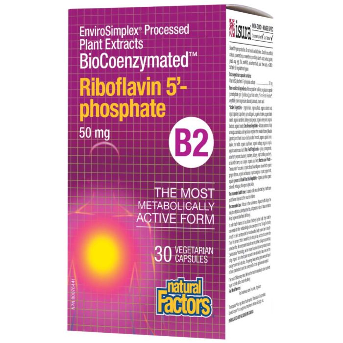 BioCoenzymated Riboflavin 5 Phosphate B2 50 mg - Image 1