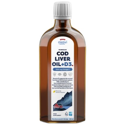 Norwegian Cod Liver Oil + D3 | Lemon Flavored Liquid Omega + D3