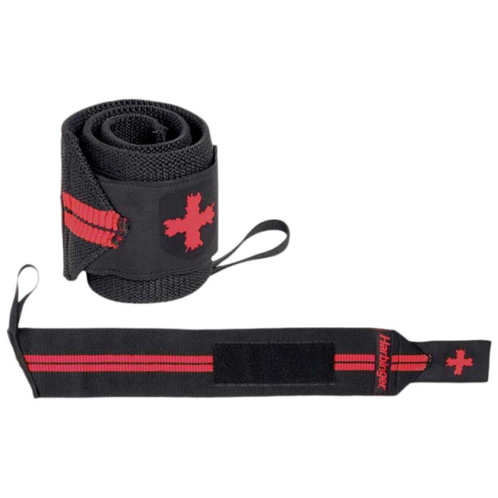 Накитници с палец / Wristwraps / Red Line - Black - Image 1