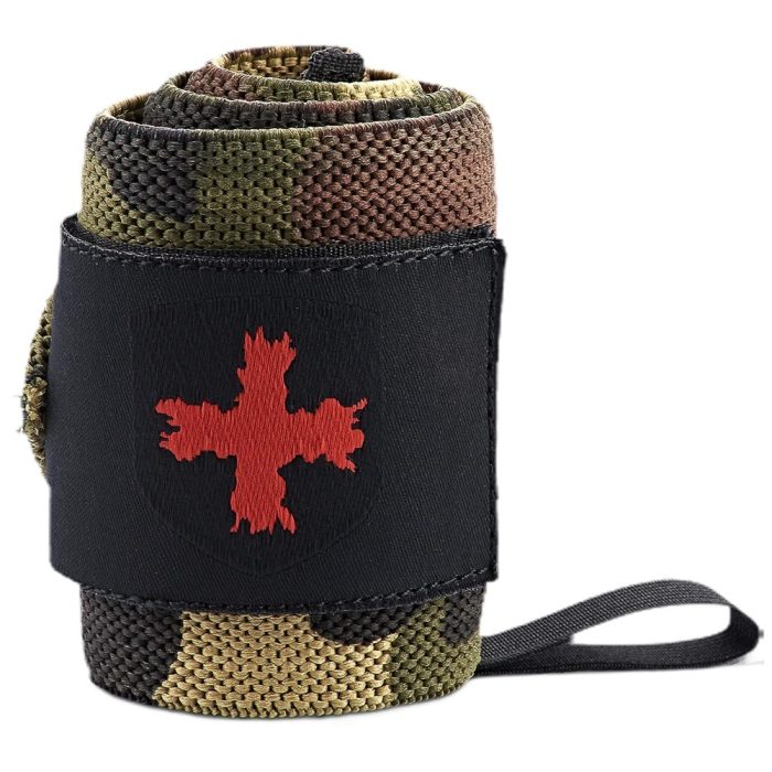 Накитници с палец / Wristwraps / Red Line - Green Camo - Image 1