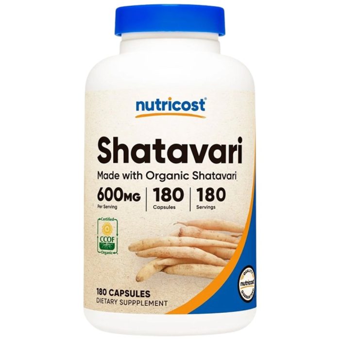 Organic Shatavari 600 mg - Image 1