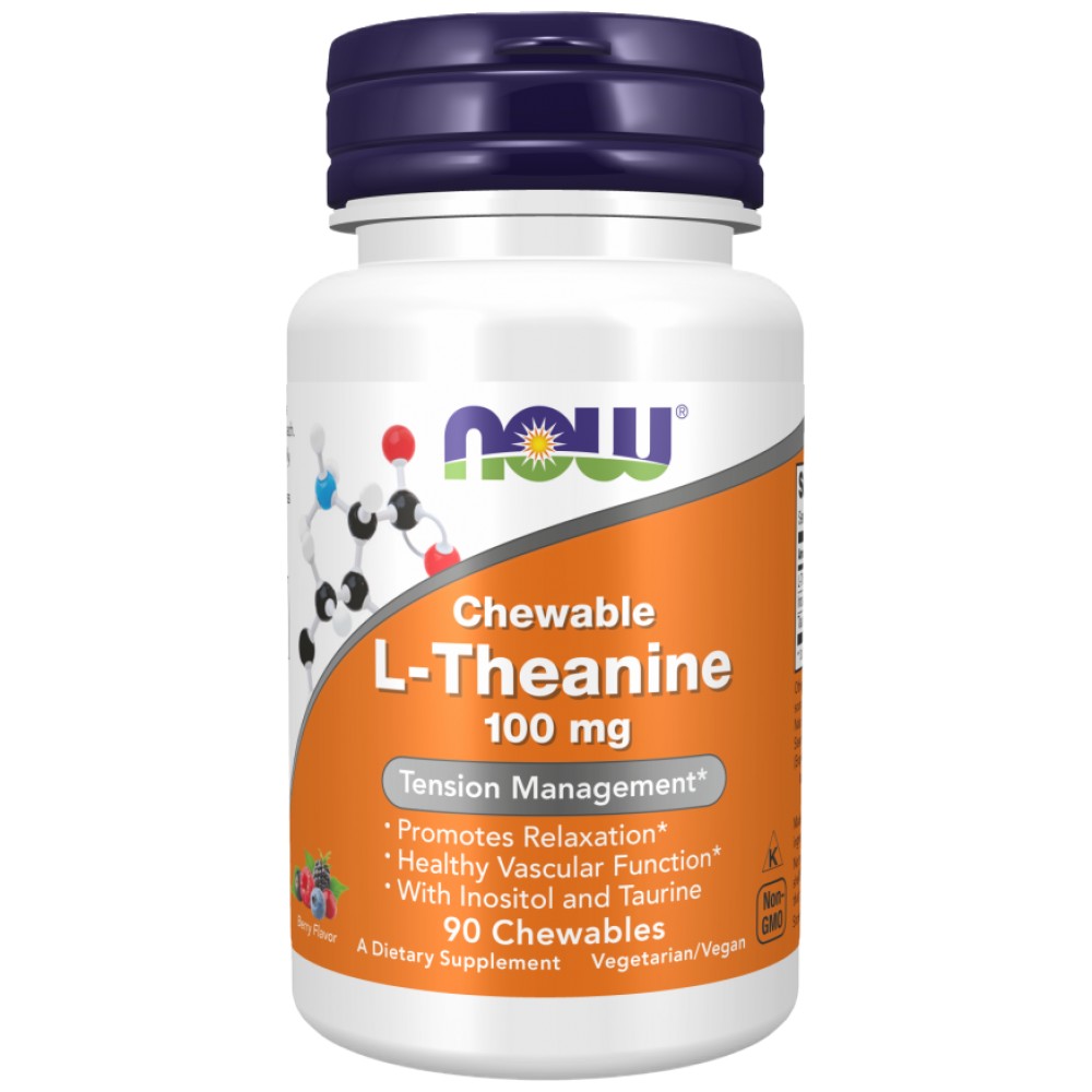 0144_mainimage-57db0aa-1000x1000 L-Theanine 100 mg Chewable | with Inositol & Taurine - Image 1