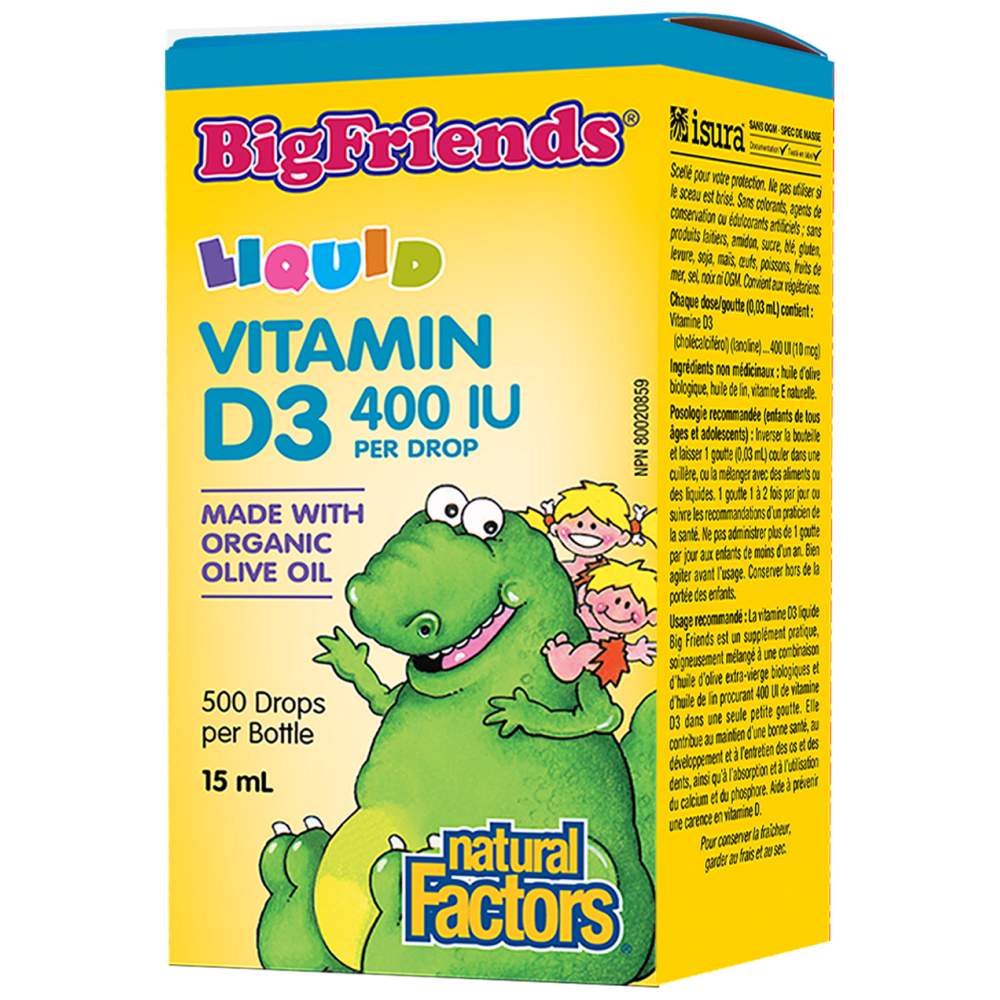 1545__CEHR__00194.1520546240-04d24d6-white-1000w BigFriends Liquid Vitamin D3 for Kids 400 IU - Image 1