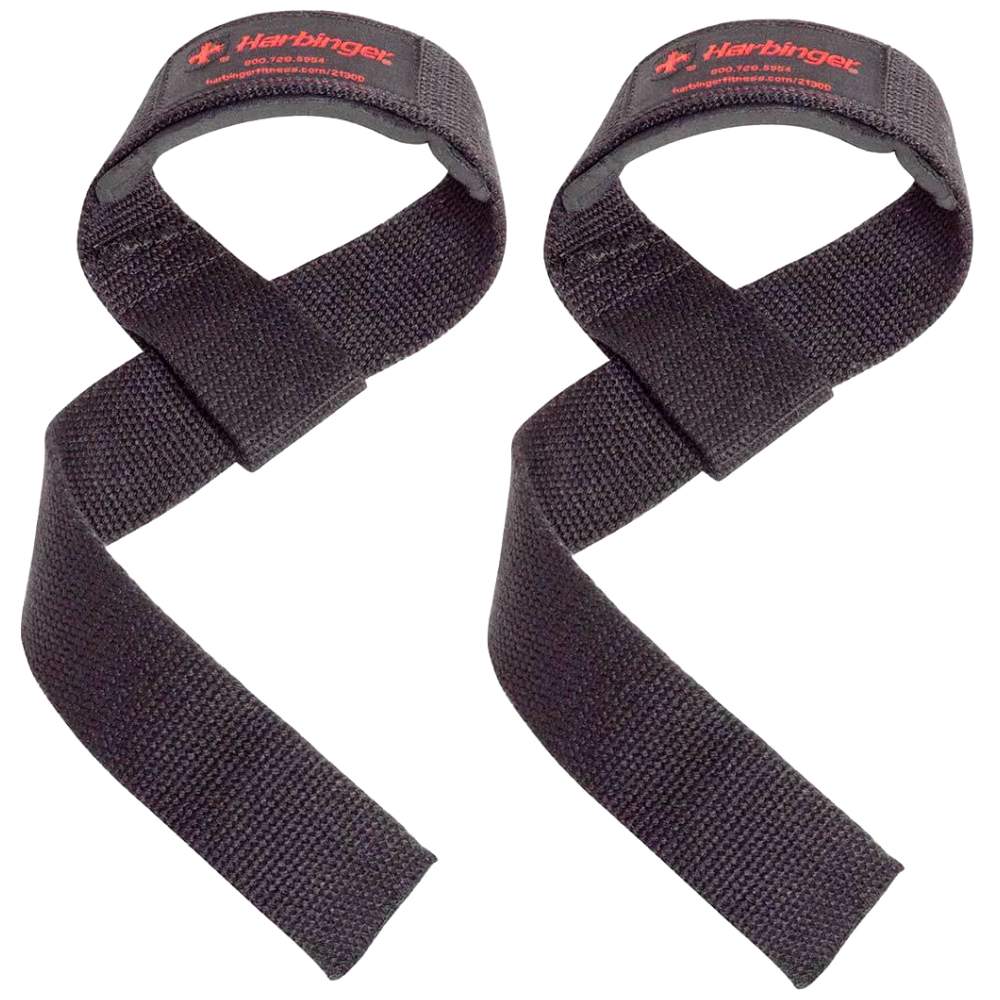 21300_Padded-Cotton-Lifting-Straps_Black_Red-Stitch_Product-1080_new-3341f4e-white-1000w Фитили / Classic / с подложка - Image 1