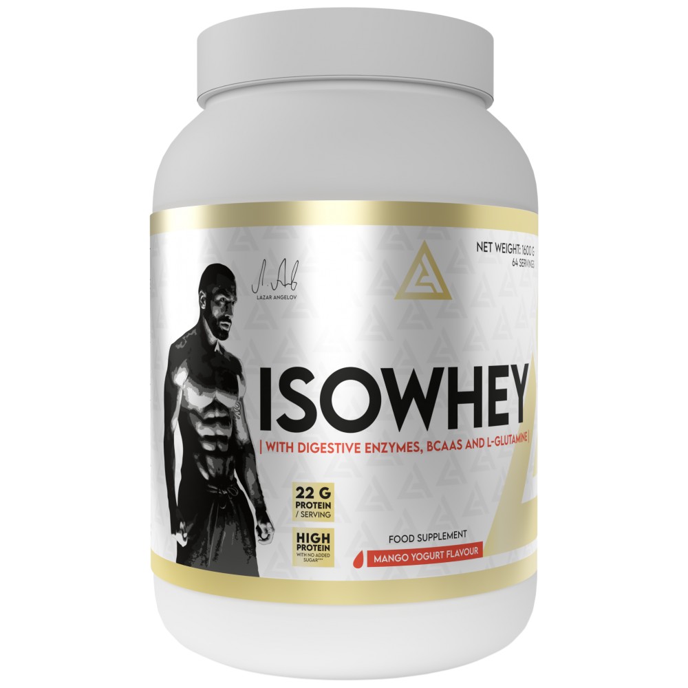 LA_iso_whey_1600g_mango_yogurt_3D_transparent-8cd33fd-1000x1000 IsoWhey | Whey Protein Isolate with Digestive Enzymes, BCAA & Glutamine - Image 1