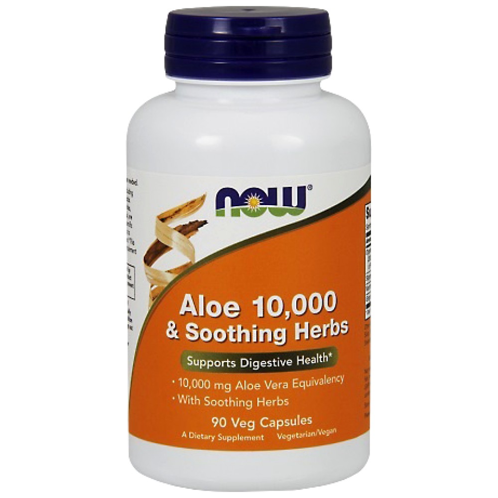 NOW-Aloe-10-000-Soothing-Herbs-90-Veg-Capsules-c47ab36-1000x1000 Aloe 10 000 & Soothing Herbs - Image 1