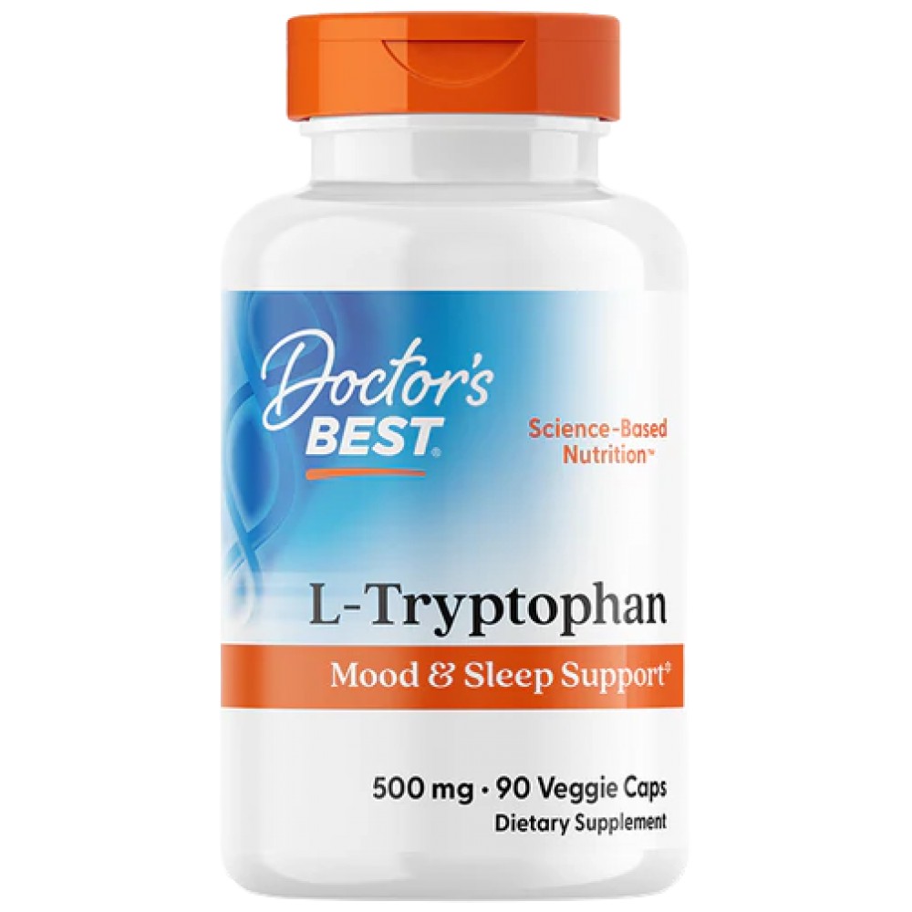 6-9ba48ae-1000x1000xwhite L-Tryptophan 500 mg | With TryptoPure - Image 1