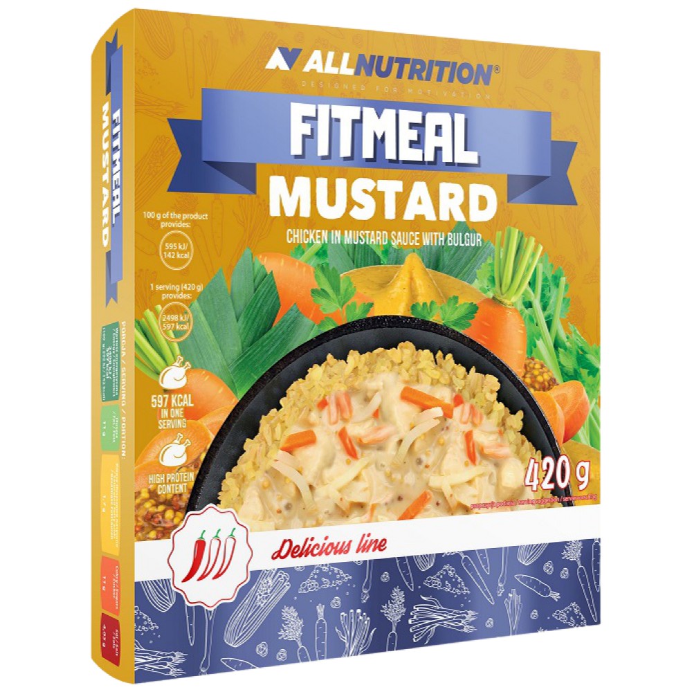 AllNutritionFITMEALMustard420g-736292e-1000x1000 FitMeal Mustard | Ready-to-eat High-Protein Meal - Image 1