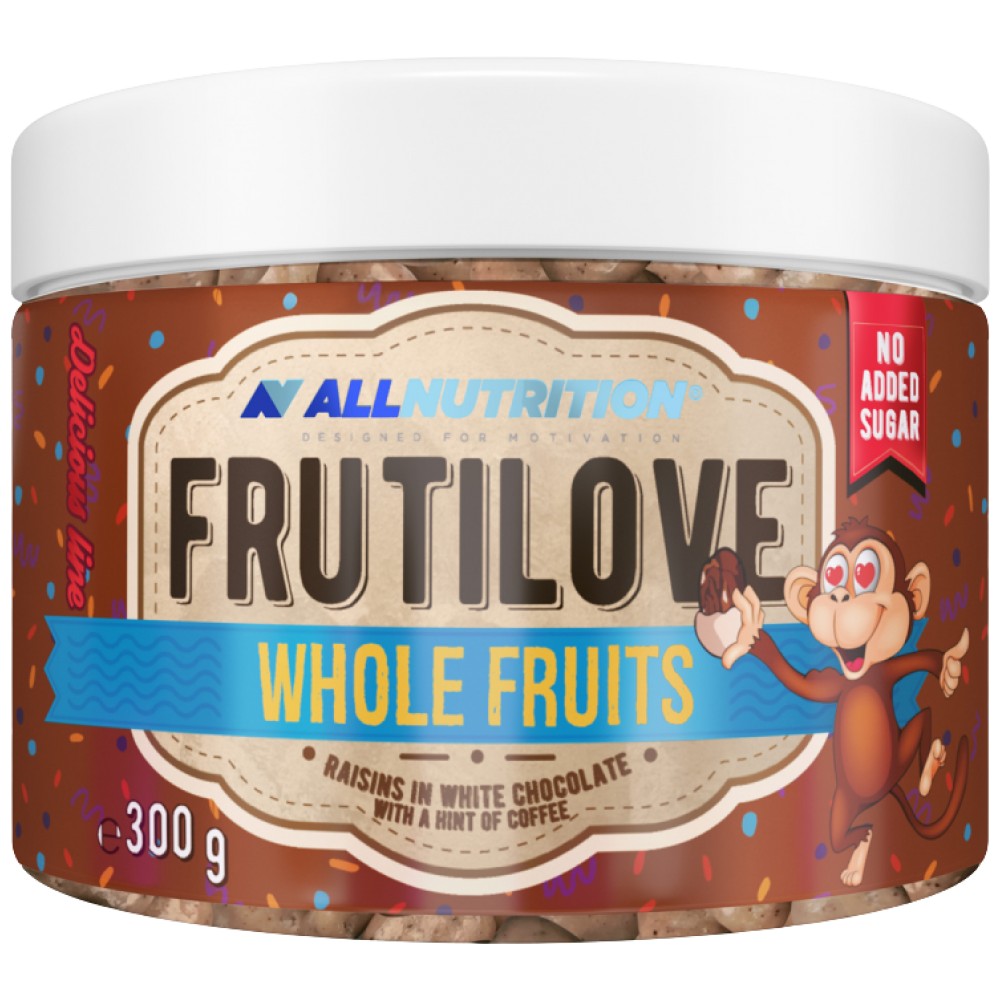 allnutrition-raisins-white-chocolate-coffee-330f906-1000x1000 FrutiLove | Raisins in White Chocolate & Coffee - Image 1