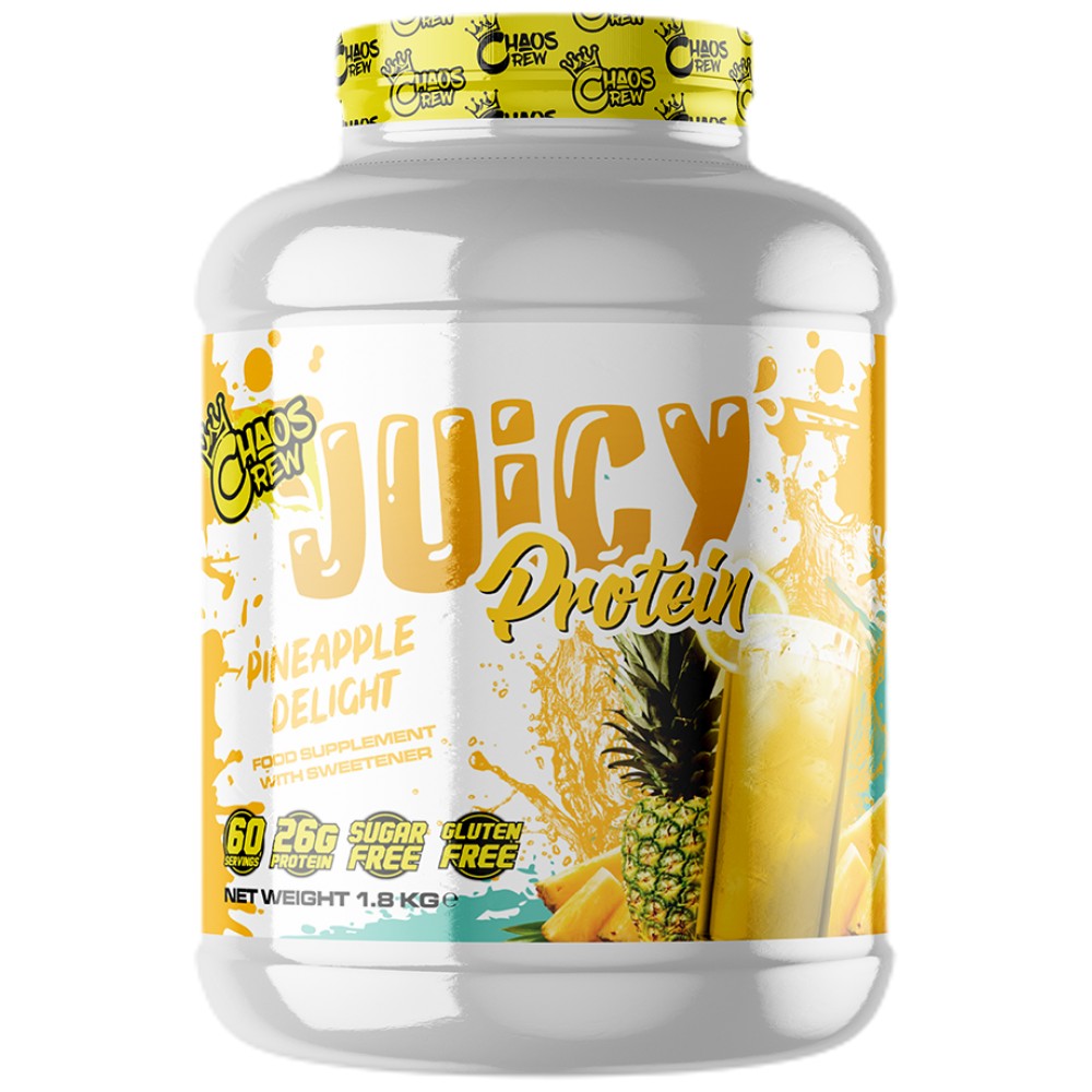chaos-crew-juicy-v2-pineapple-delight-tub-8a261f8-1000x1000 Juicy Protein V2 | with Hydrolyzed Collagen & Whey Hydrolysate - Image 1