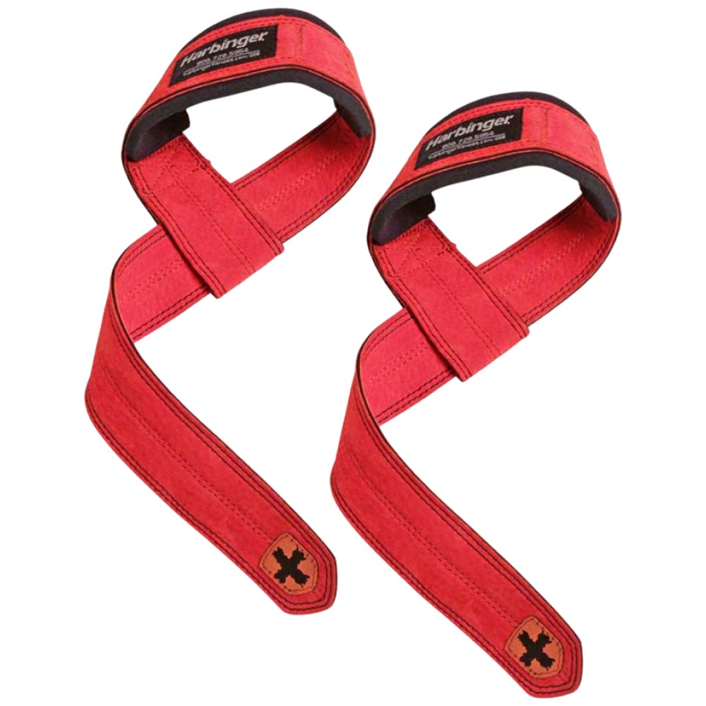 harbinger-padded-leather-lifting-straps-1-41-85ef7af-1000x1000 Кожени Фитили с подложка - Red - Image 1